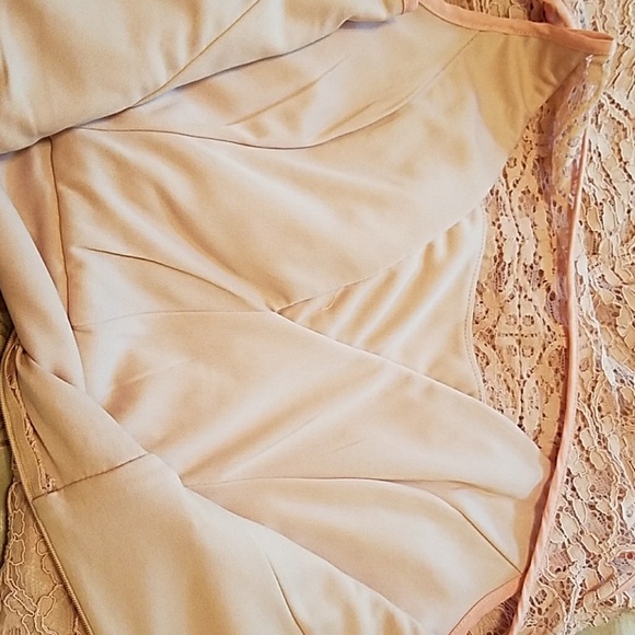 NWT AUW HIGH LOW PEACH LACE DRESS (sz 12) - Picture 6 of 7